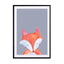 Woodland Fox On Grey Wall Art - Drawdeck