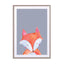 Woodland Fox On Grey Wall Art - Drawdeck