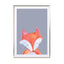 Woodland Fox On Grey Wall Art - Drawdeck