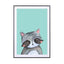 Woodland Racoon On Mint - Drawdeck