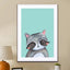 Woodland Racoon On Mint - Drawdeck