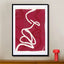 Ruby Abstract Face 1 - Drawdeck