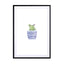Blue Cactus Wall Art - Drawdeck