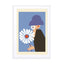 Blue Daisy Girl 1 Wall Art - Drawdeck