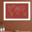 Geometrical World Map – Earthy Red Terracotta