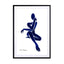 blue figure 2 Wall Art - Drawdeck