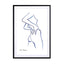 blue line 1 Wall Art - Drawdeck