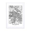 Amsterdam White Map Wall Art - Drawdeck