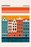 Amsterdam Travel Poster
