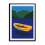 Boat On The Mountain Lake Wall Art - Drawdeck