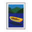 Boat On The Mountain Lake Wall Art - Drawdeck