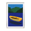 Boat On The Mountain Lake Wall Art - Drawdeck