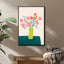 Colorful Blossoms in Stripes