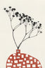 Gypsophila in a Red Vase