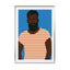 Man With Striped Shirt Wall Art - Drawdeck