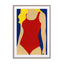 Red Swimsuit - Blonde Wall Art - Drawdeck