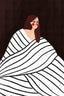 The Woman with Black and White Stripes