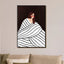 The Woman with Black and White Stripes