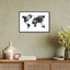 Watercolor world map - Black Canvas - Drawdeck