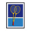 Wooden Badminton Rackets Wall Art - Drawdeck