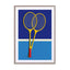 Wooden Badminton Rackets Wall Art - Drawdeck