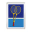 Wooden Badminton Rackets Wall Art - Drawdeck