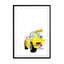 Yellow Porsche Wall Art - Drawdeck