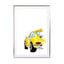 Yellow Porsche Wall Art - Drawdeck