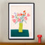 Colorful Blossoms in Stripes