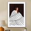 The Woman with Black and White Stripes