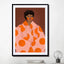 Woman with Orange Dots