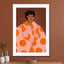 Woman with Orange Dots