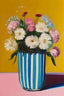 Blue striped vase