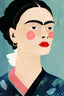 Frida On Blue