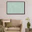 Geometrical World Map  Pastel Sage Green