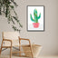 Painted Cactus In Coral Plant Pot