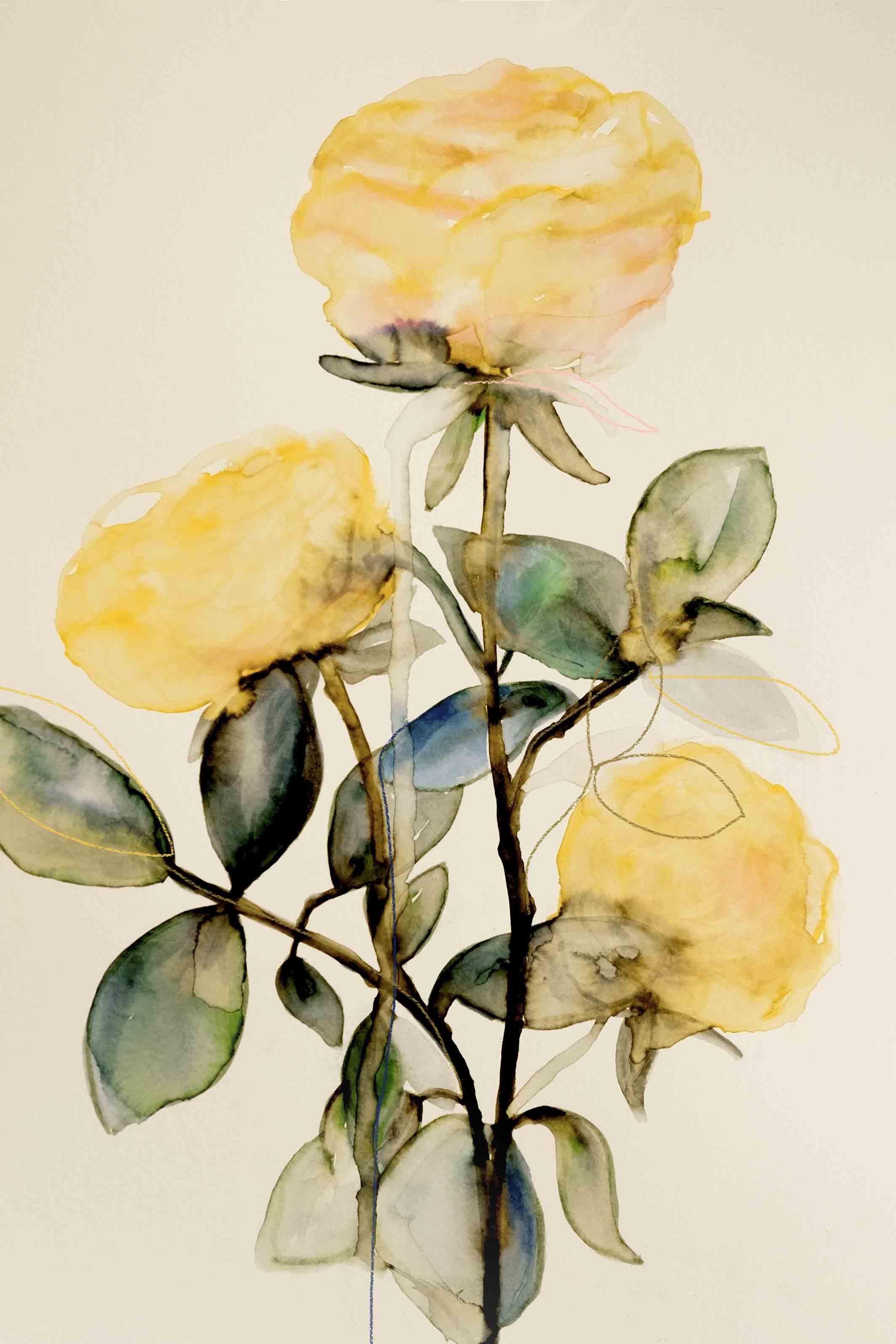 Lemon Roses Images Lemon rose Wall Art – drawdeck