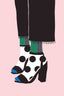 Polka Dot Socks In Heels