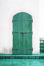 Green wooden doors Marrakech