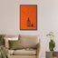 Still Life With Orange Background Canvas - Drawdeck