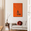Still Life With Orange Background Canvas - Drawdeck
