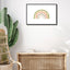 Watercolor Rainbow Horizontal Green And Orange Canvas - Drawdeck