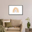 Watercolor Rainbow Horizontal Orange And Gray Canvas - Drawdeck